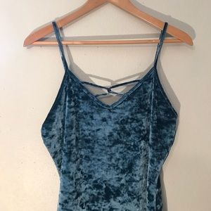 Crushed velvet body suit